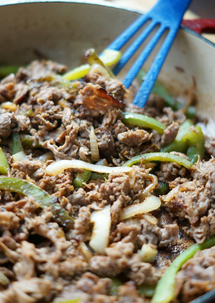 Spicy Philly Cheesesteak Macaroni and Cheese