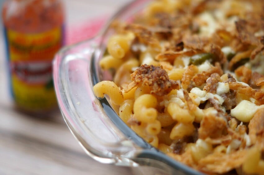 Spicy Philly Cheesesteak Macaroni and Cheese