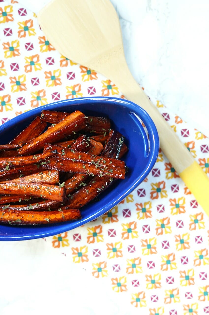 Balsamic and Brown Sugar Roasted Carrots