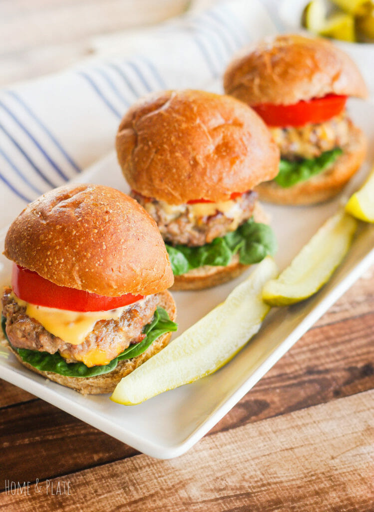 Halftime Sliders with Bacon and Cheddar