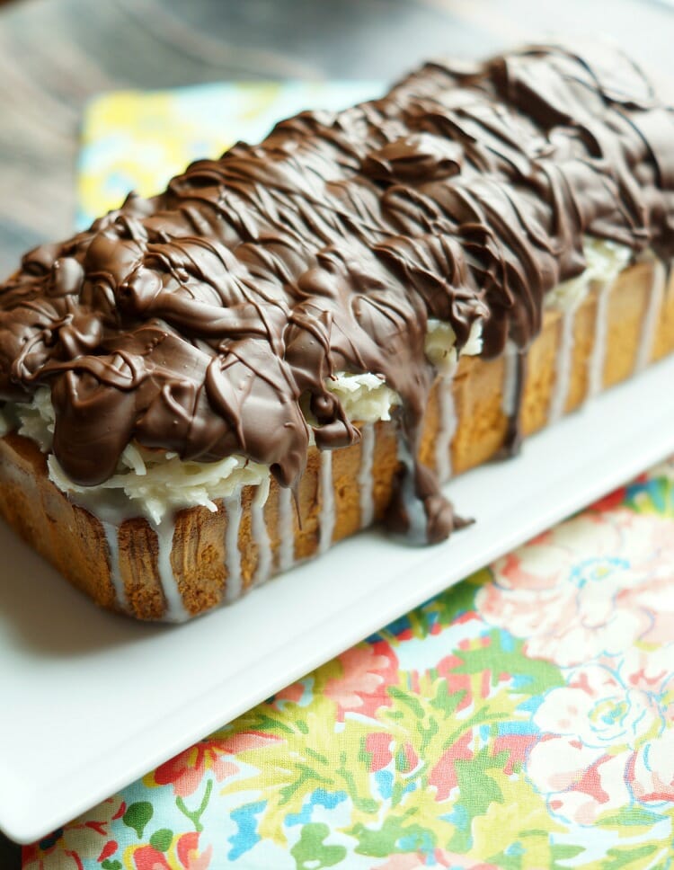No Bake Almond Joy Pound Cake