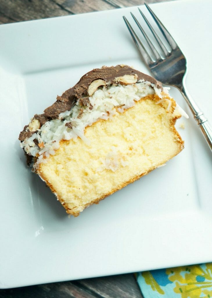 No Bake Almond Joy Pound Cake