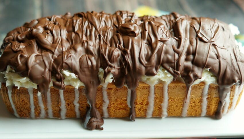 No Bake Almond Joy Pound Cake