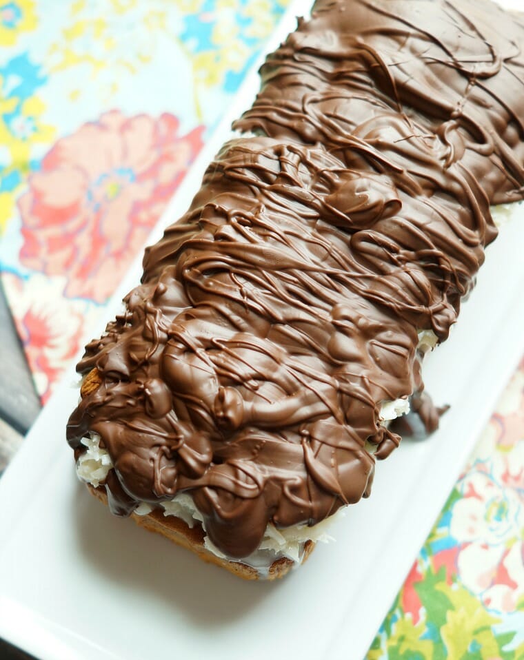 No Bake Almond Joy Pound Cake