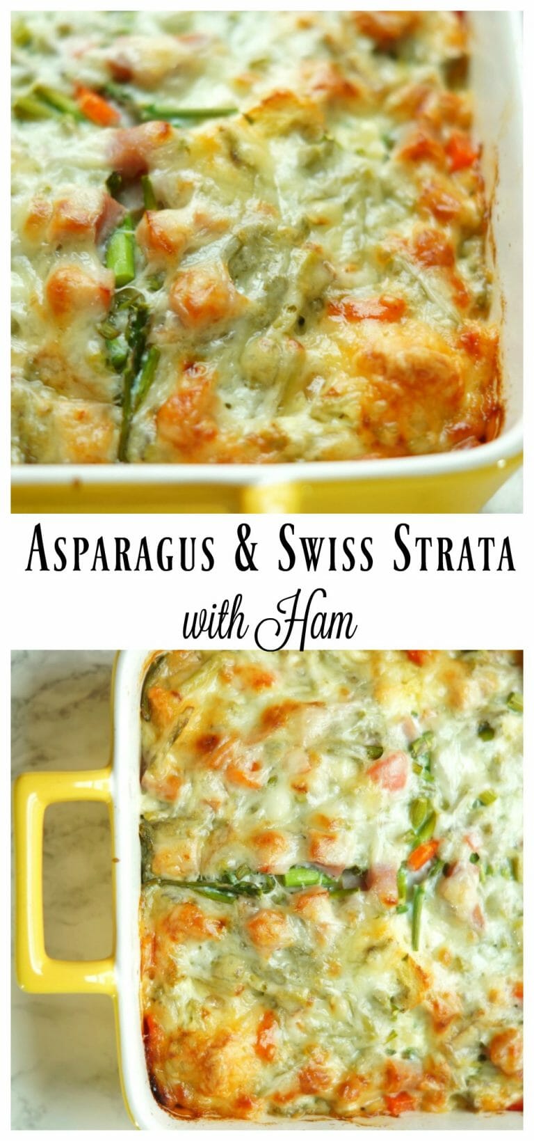 Ham and Asparagus Strata Recipe Breakfast Casserole
