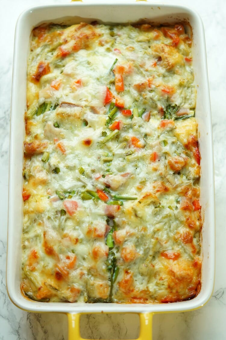 Ham and Asparagus Strata - Old House to New Home