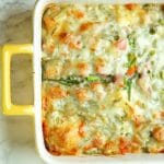 Ham and Asparagus Strata with Red Peppers and Swiss