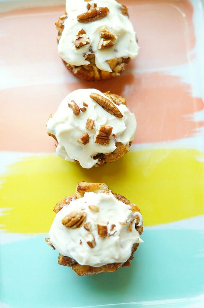 Cinnamon Roll Muffins with Cream Cheese Frosting