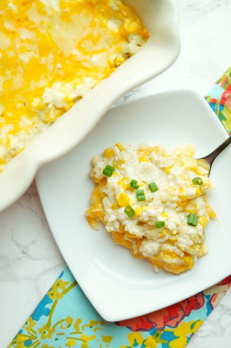 Cheesy Rice with Corn and Green Chiles