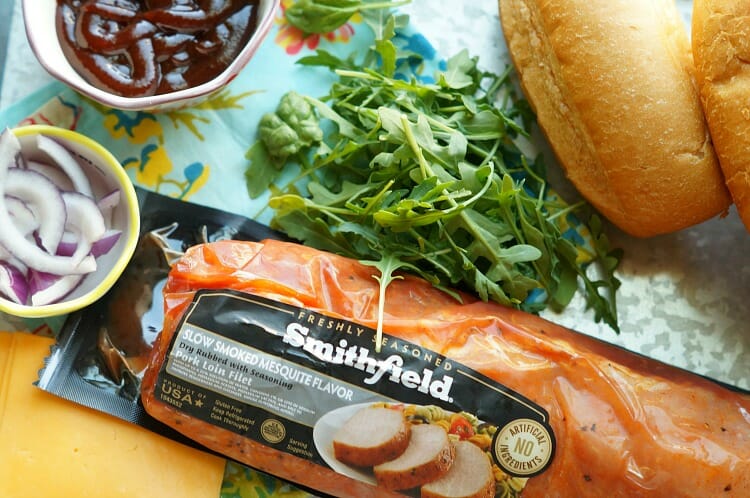 Grilled BBQ Cheddar Pork Sandwiches 