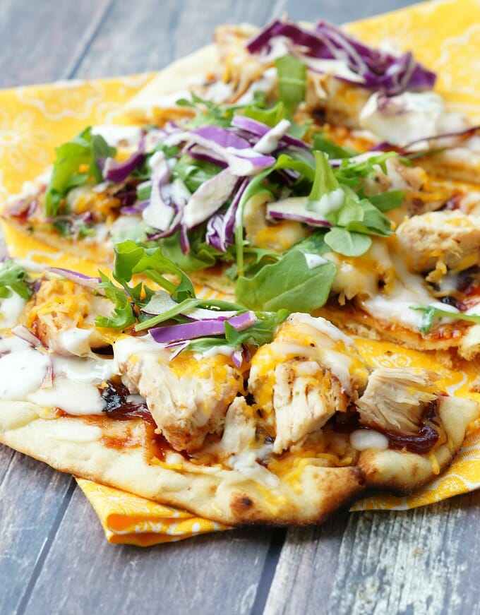 Grilled BBQ Chicken Flatbreads