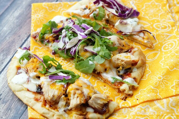 Grilled BBQ Chicken Flatbreads