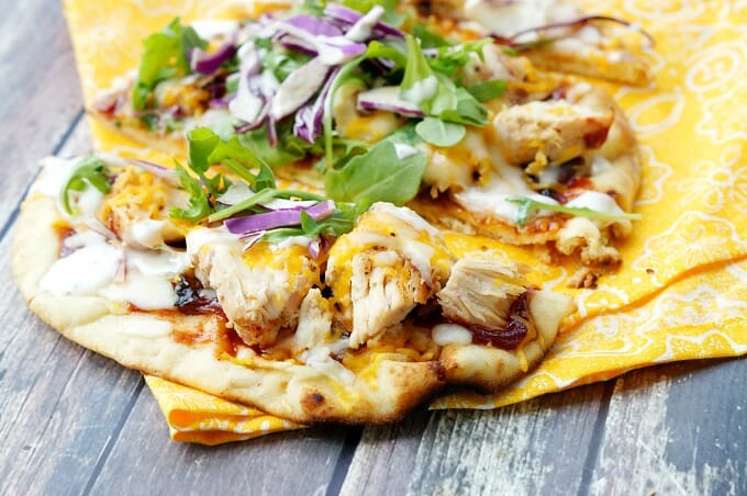 Grilled BBQ Chicken Flatbreads