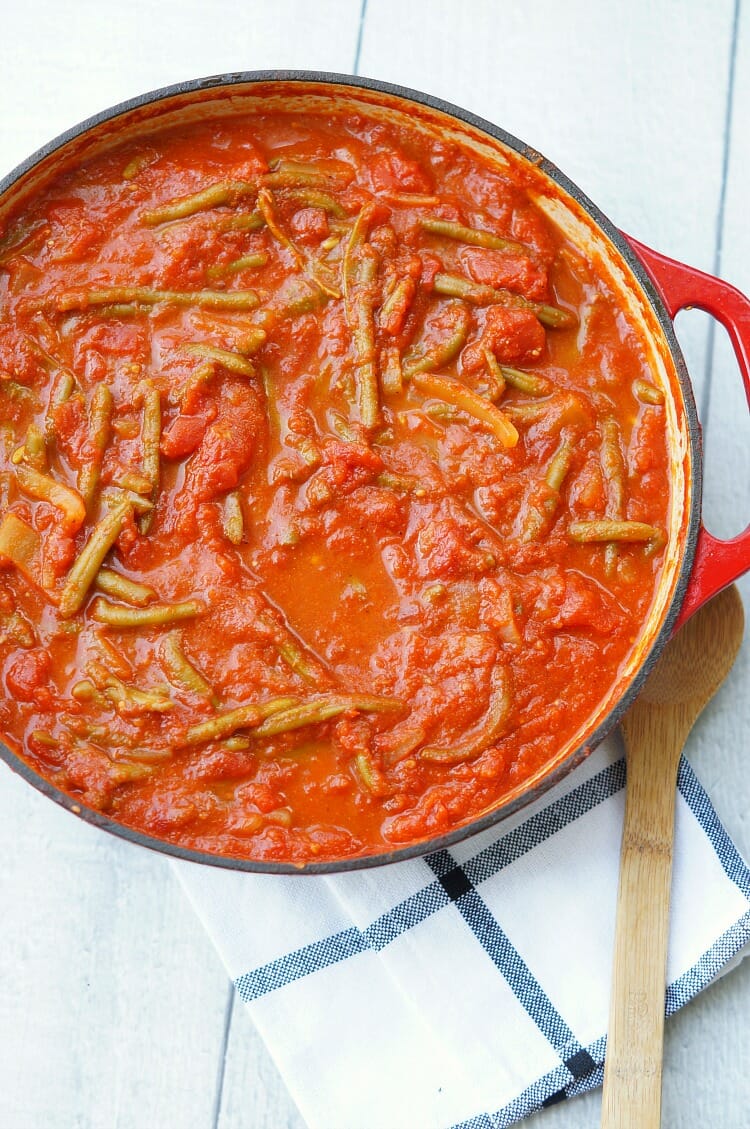 Lebanese Green Beans in Tomato Sauce