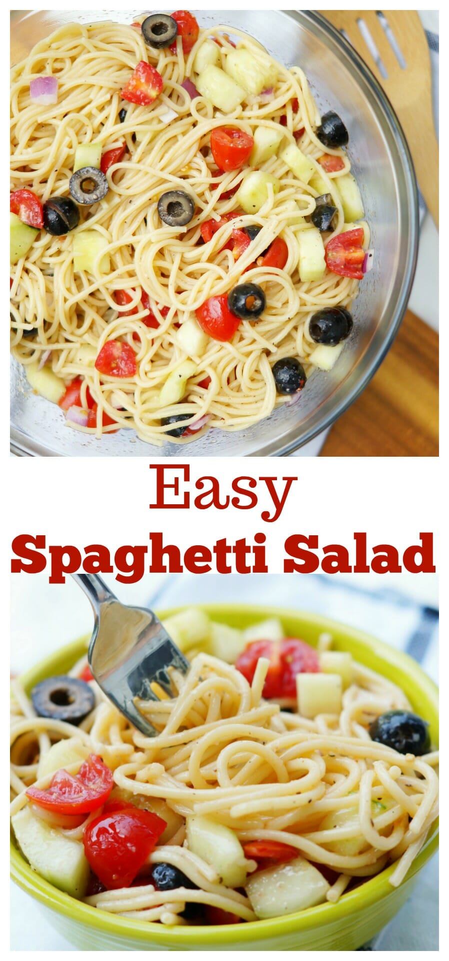 Easy Summertime Spaghetti Pasta Salad