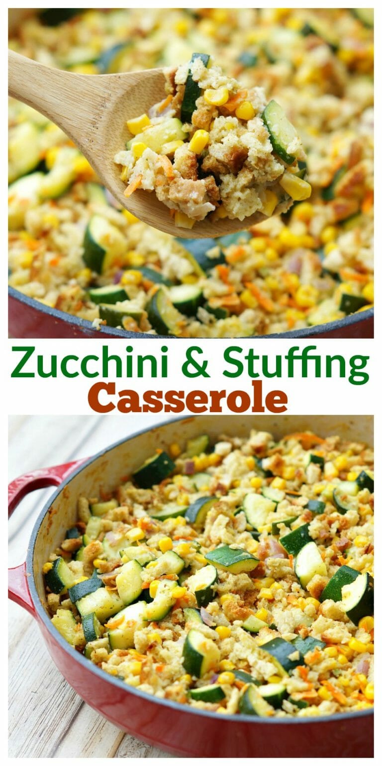 Easy Zucchini Stuffing Casserole