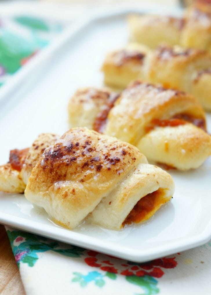 Pumpkin Pie Cream Cheese Roll Ups