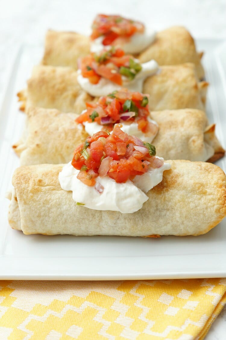 A Healthy take on a Mexican Classic, Baked Chicken and Veggie Chimichangas 