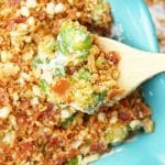 Brussel Sprout Gratin with Bacon Breadcrumbs