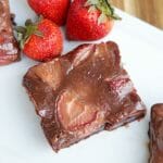Chocolate Covered Strawberry Nutella Brownies
