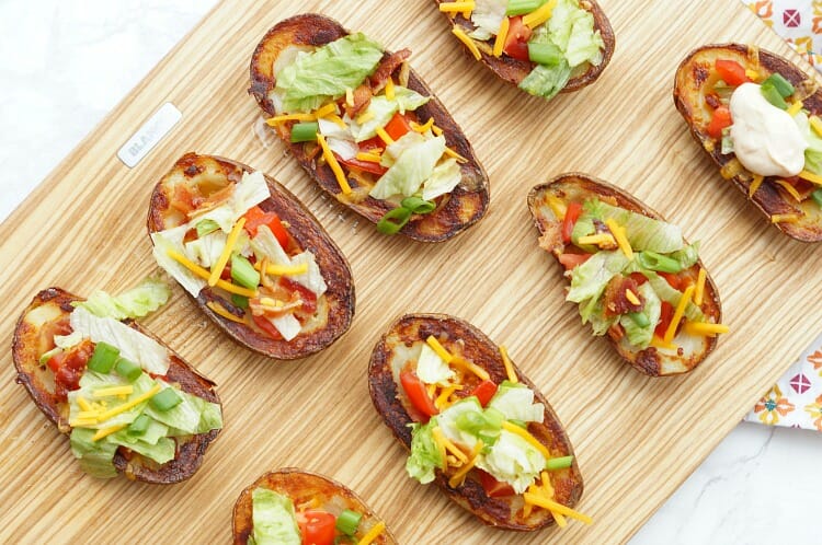 BLT Potato Skins with Chipotle Ranch Sauce 