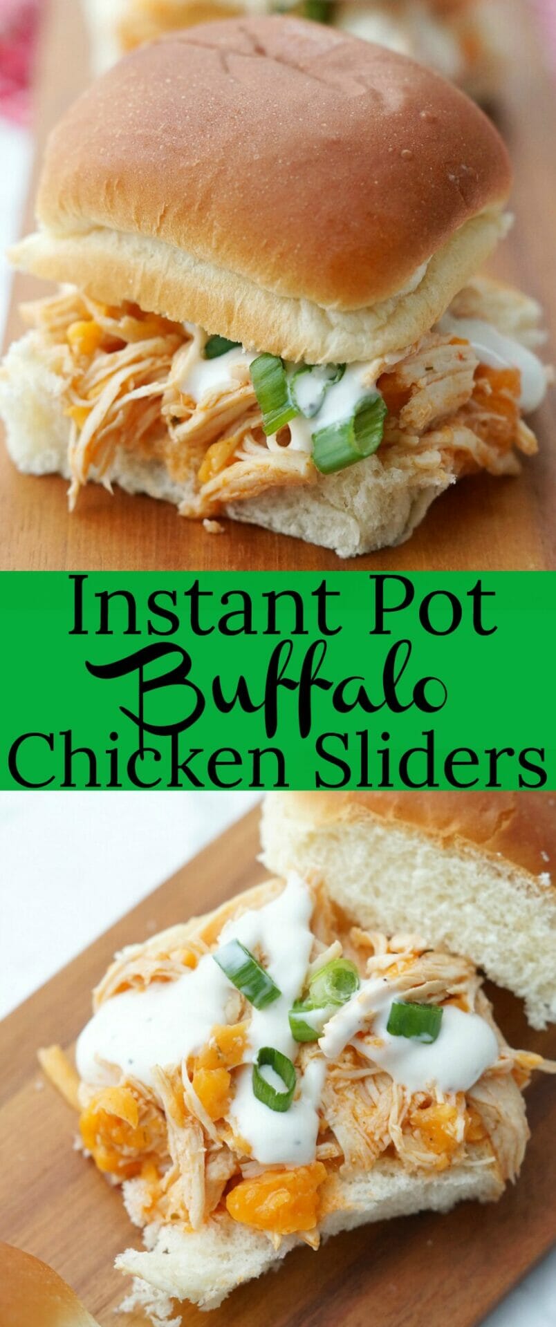 Easy Instant Pot Buffalo Chicken Sliders. Such an easy sandwich recipe made in minutes in the Instant Pot!