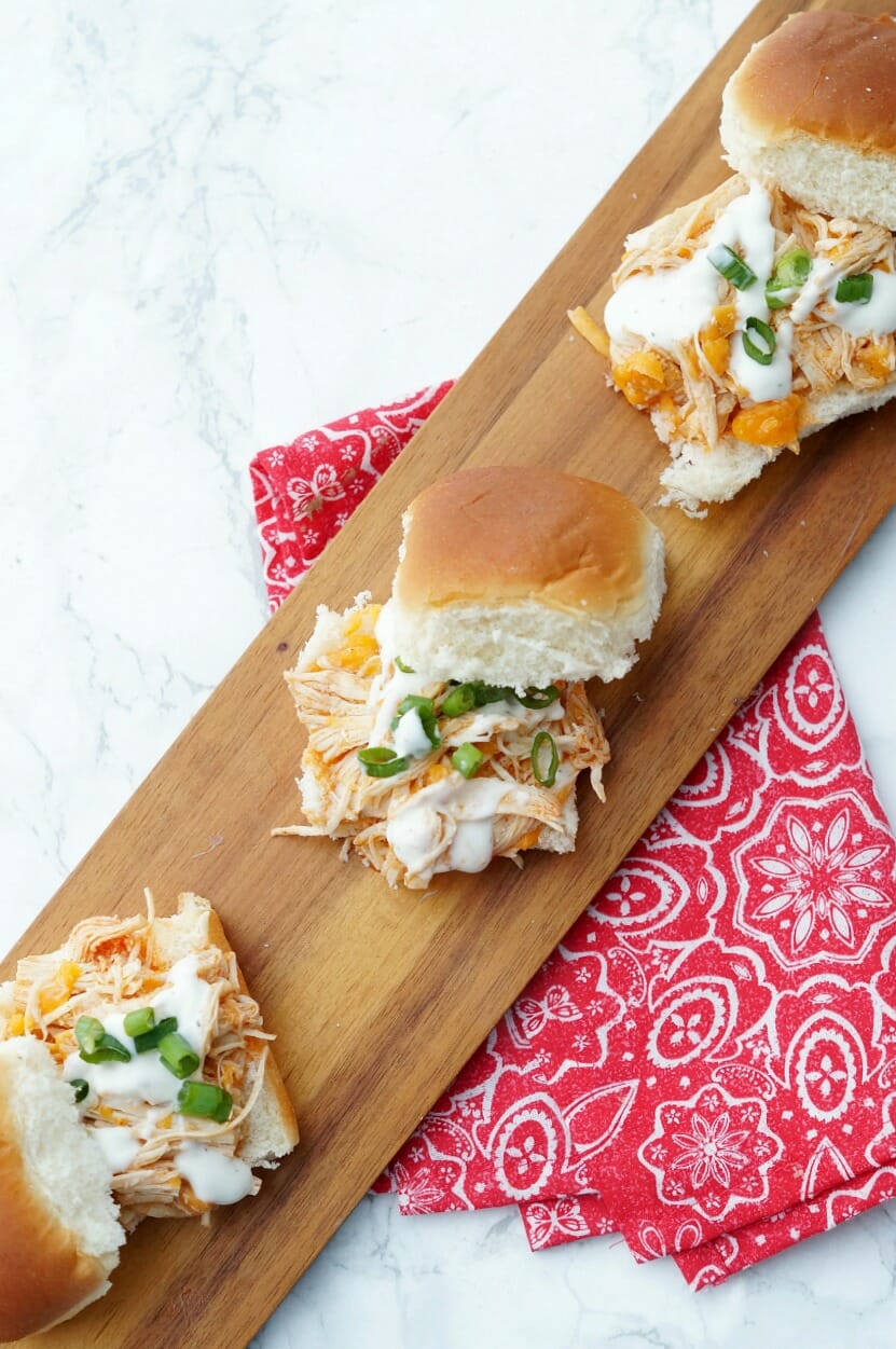 Easy Instant Pot Buffalo Chicken Sliders