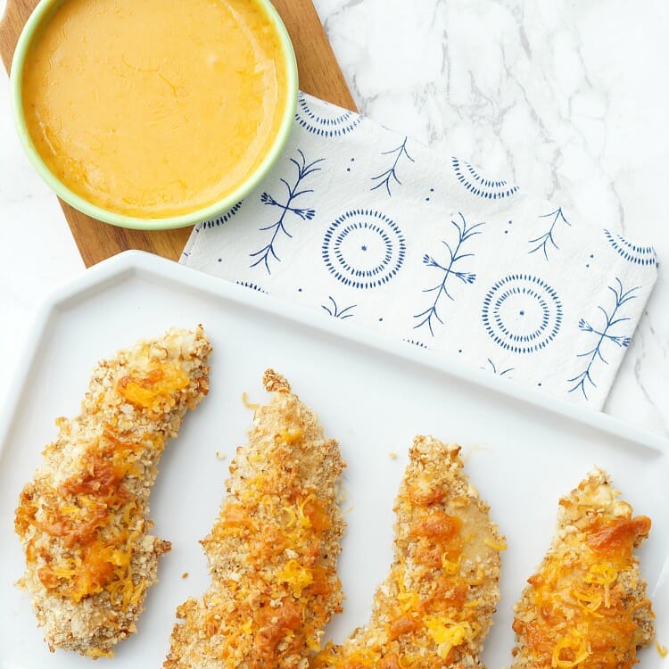 Cheddar Crusted Chicken Fingers