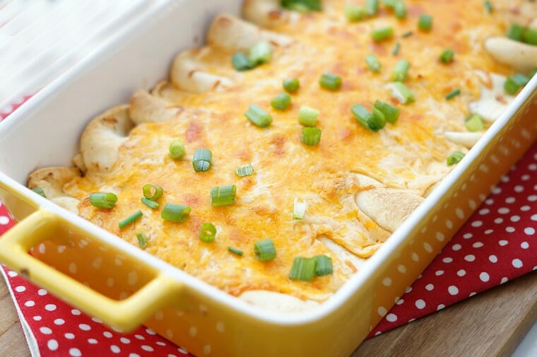Easy Instant Pot Buffalo Chicken Enchiladas