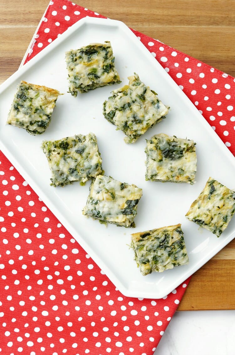 Cheesy Spinach and Artichoke Bites