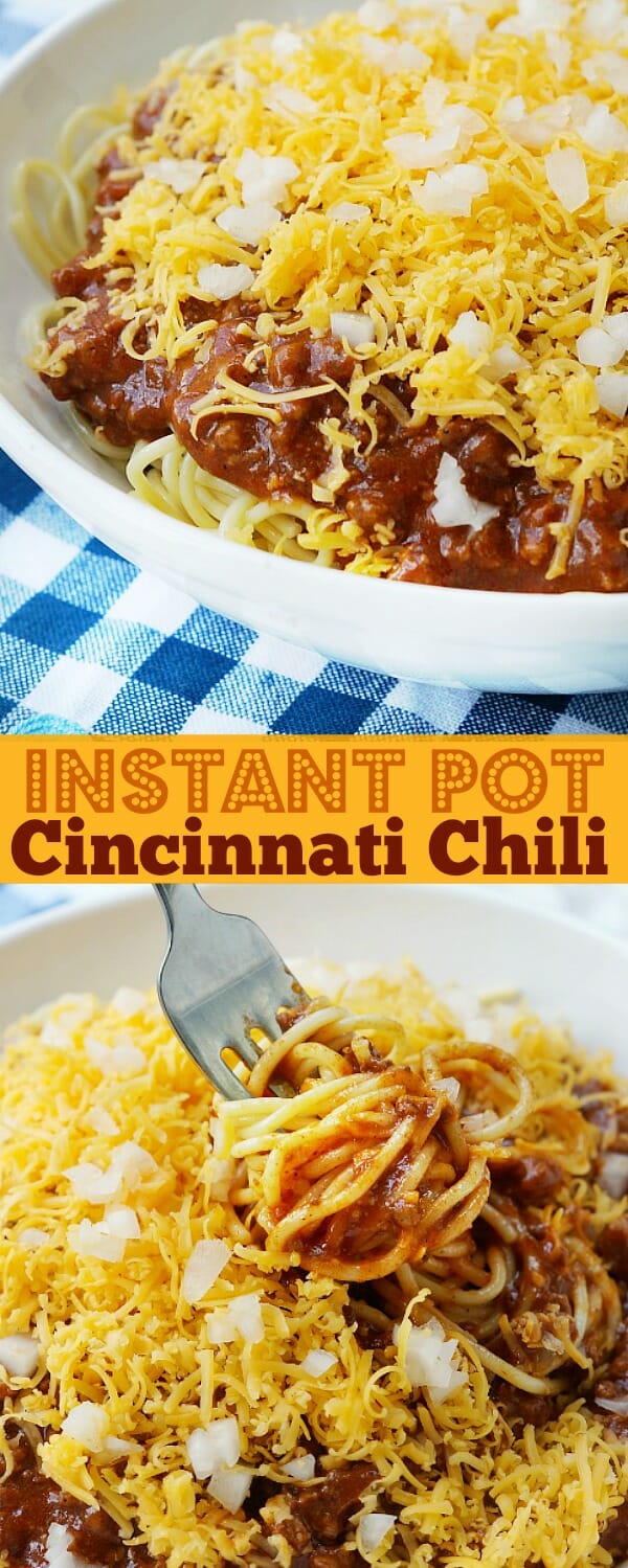 Easy Instant Pot Cincinnati Chili Recipe, a great copycat for Skyline Chili!