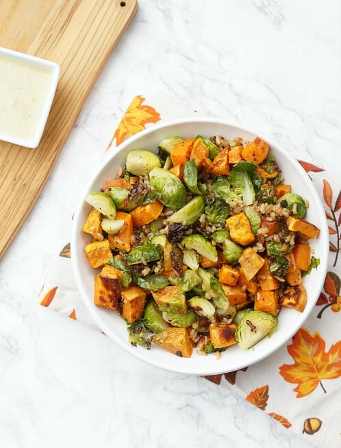 Roasted Sweet Potato and Brussel Sprout Salad