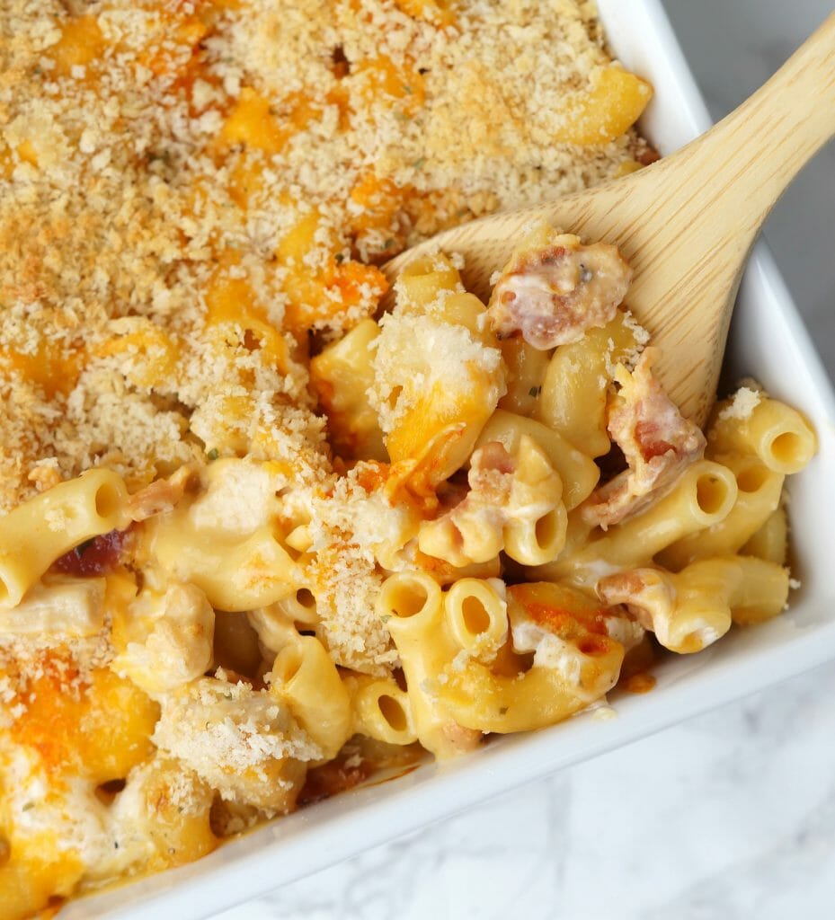 Spicy Bacon Chicken Ranch Macaroni and Cheese