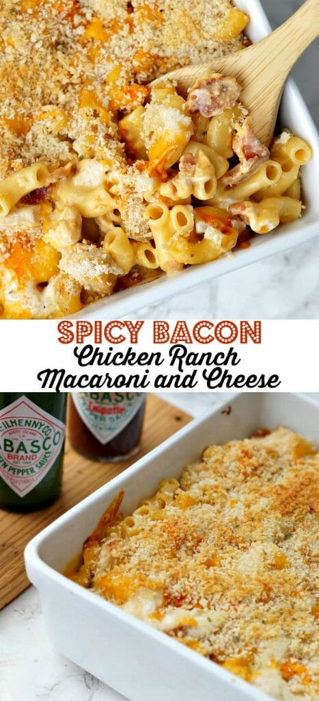 Spicy Bacon Chicken Ranch Macaroni and Cheese
