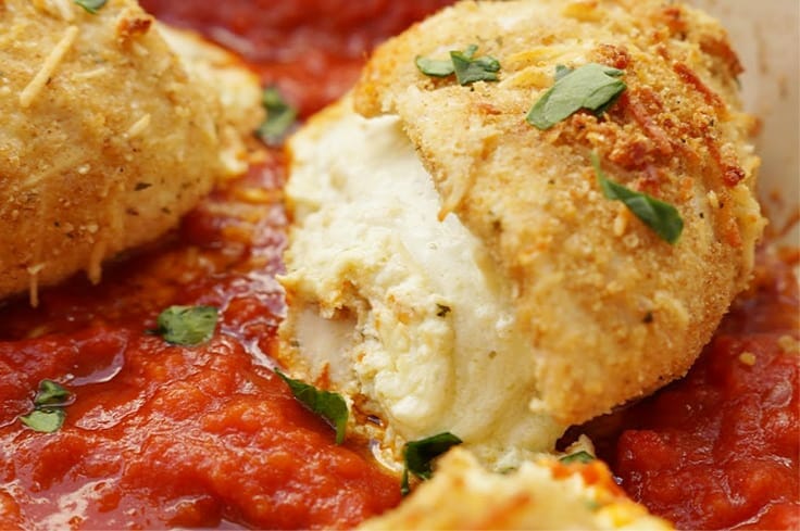 Lasagna Stuffed Chicken Breasts