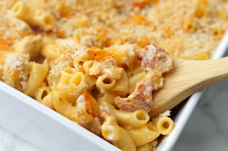 Spicy Bacon Chicken Ranch Macaroni and Cheese