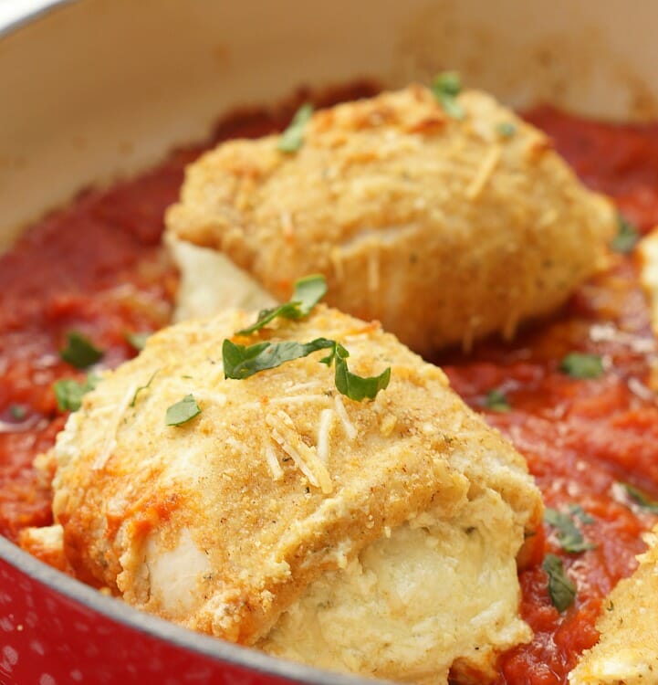 Lasagna Stuffed Chicken Breasts