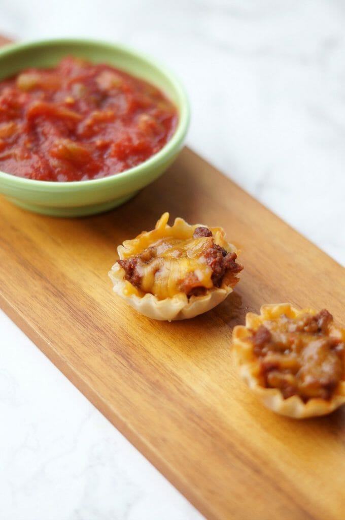 Taco Tarts in Phyllo Cups
