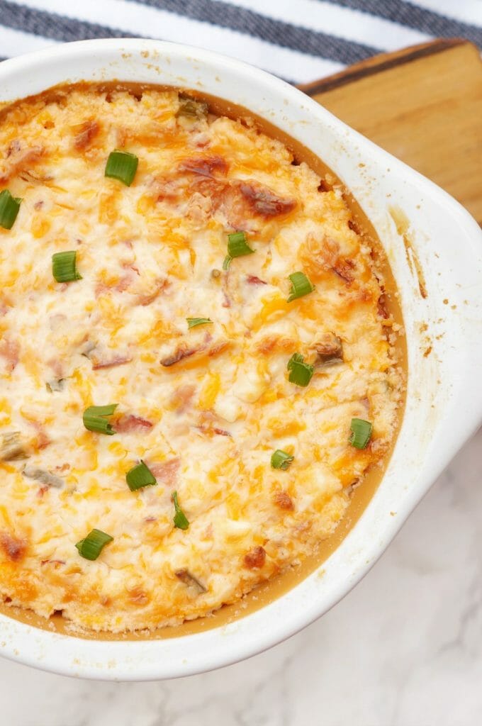 Loaded Baked Potato Dip Close-Up