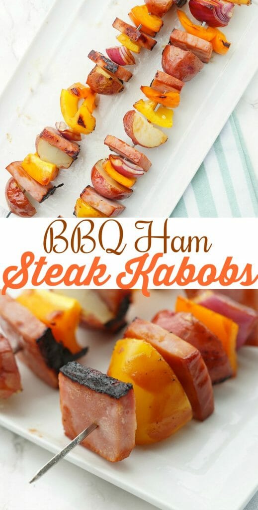 BBQ Ham Steak Kabobs