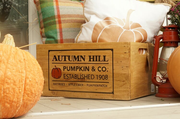 Fall Wooden Crate