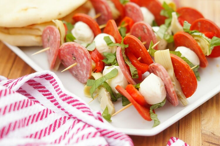 Antipasto skewers recipe