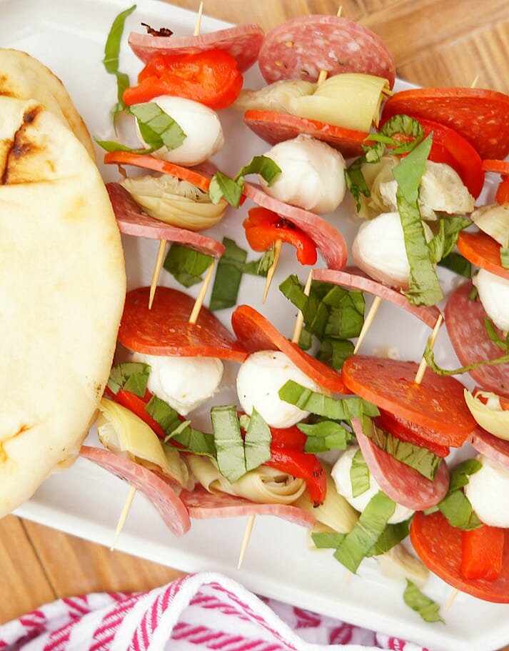 Italian antipasto skewers