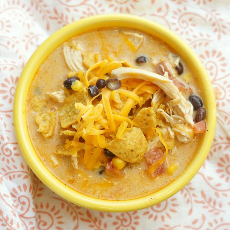 Slow Cooker Cheesy Chicken Chili