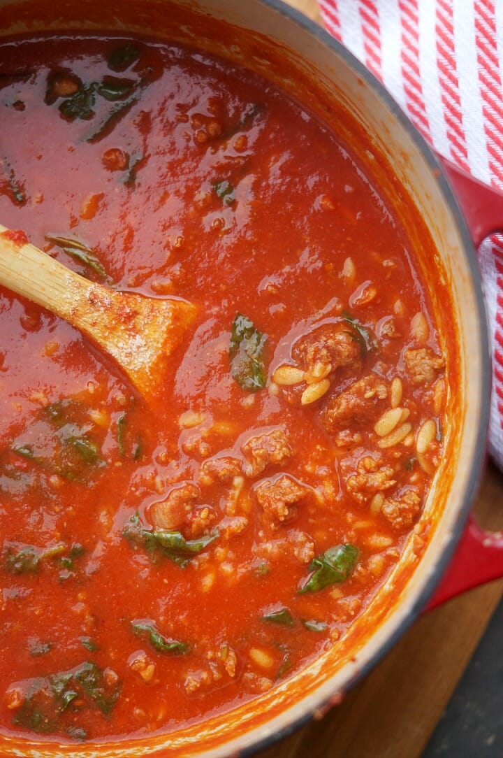 Easy Sausage and Orzo Soup Recipe