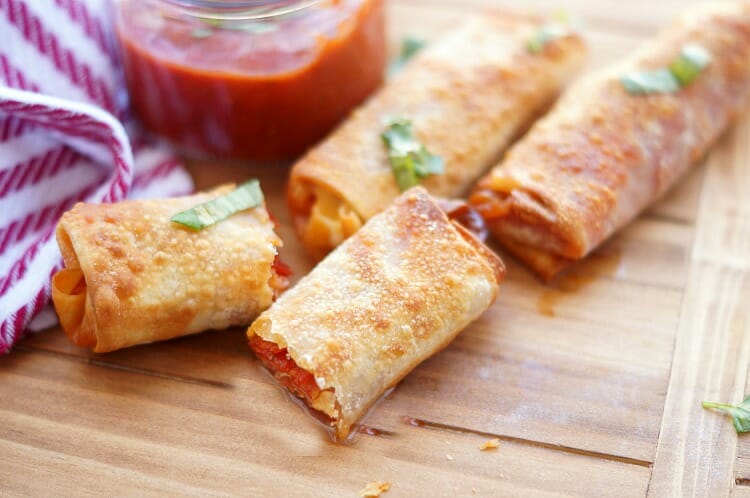 Pepperoni and Cheese Egg Rolls