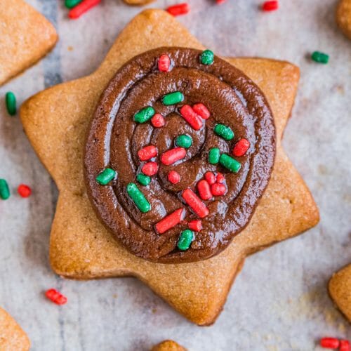 Brown Sugar Cookies with Nutella Frosting