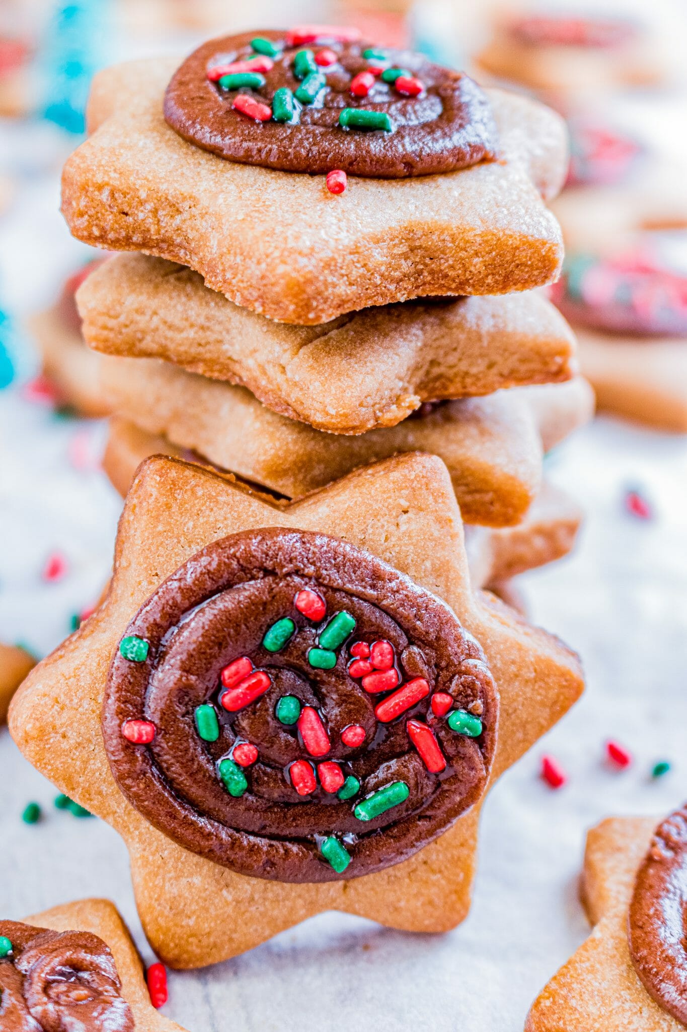 Brown Sugar Cookies with Nutella Frosting