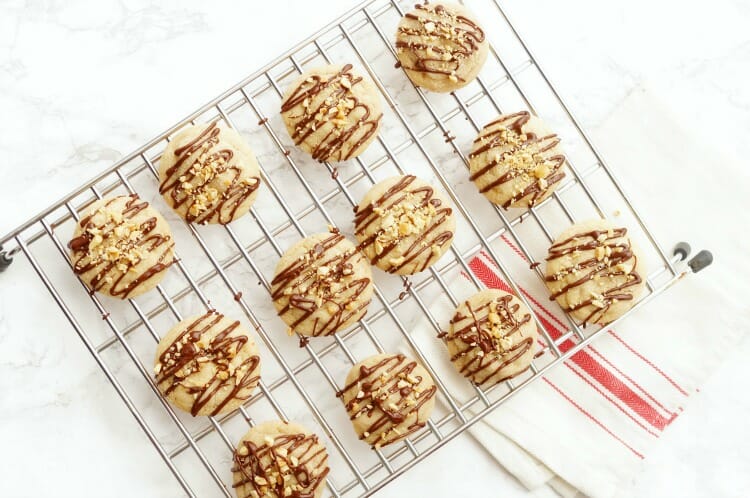 Soft Peanut Butter Cookies with Chocolate Ganache 