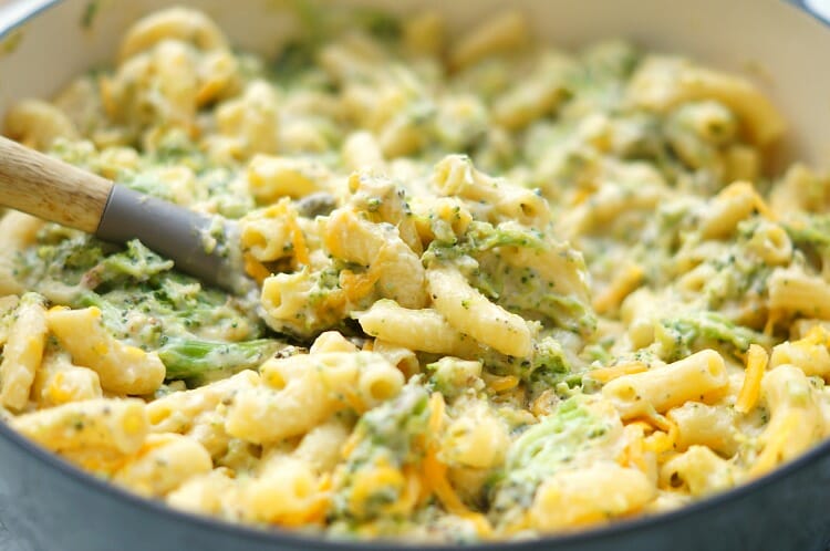 Stove Top Macaroni and Cheese with Broccoli